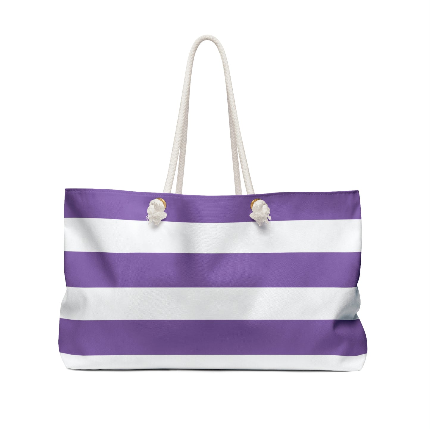 Weekender Tote Bag - Lilac/White Stripes