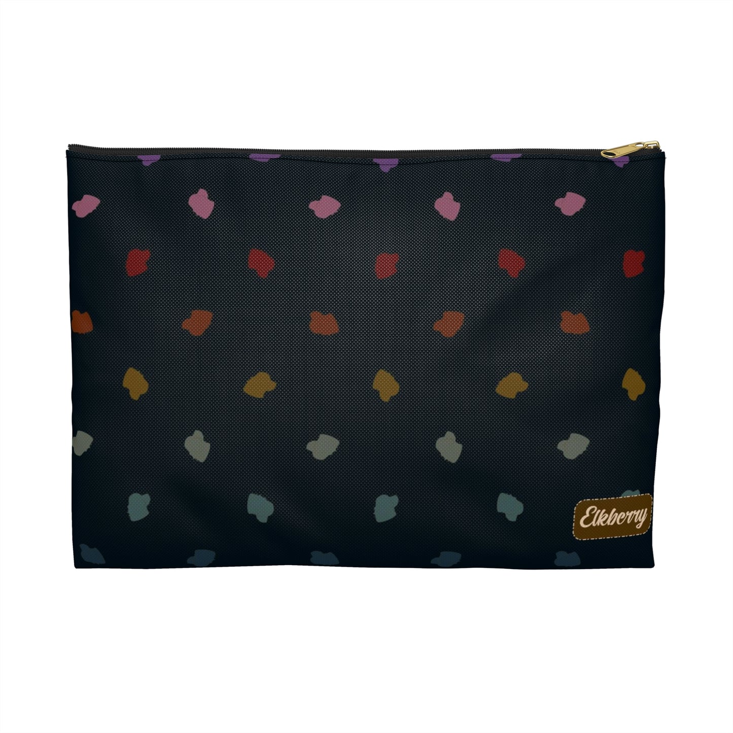 Flat Zipper Pouch - Elkberry Rainbow